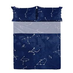 HappyFriday Bedlaken, Cosmos wit, meerkleurig, 180 x 270 cm (Cosmos)