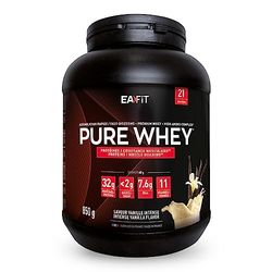EAFIT Whey Vanille | Proteine | 85% de protéines Whey+7,6g de BCAA/shaker+magnesium | Musculation, Maintien et construction de la masse musculaire| Whey protein pour le sport | 850g