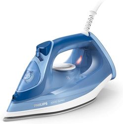 Philips Stoomstrijkijzer 3000 Series - 2.400 W, Constante Stoomcapaciteit van 40 g/min., 180 g Stoomstoom, Keramische Strijkzool, 180 g Stoomstoot, Blauw (DST3031/20)