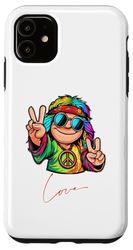 Custodia per iPhone 11 Pace Fuori Con Hippie Vibes Cartone Animato