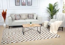 Livabliss Pula Tappeto Salotto Moderno per Casa, Sala da Pranzo e Cucina Tappeto Geometrico Astratti Neutri Aztechi Stile Boho, leggera da Pulire, Ampio 160x213cm, Crema, Arancione, Marrone