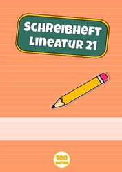 Lineatur 21 ohne Rand: Deutschheft DIN A4 - Schreibheft / Schulheft - 100 Seiten