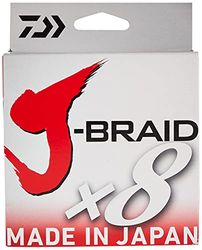 Daiwa flätad linje J-BRAIDX8 flätad lina för vuxna, ljusgrön, 30 pund