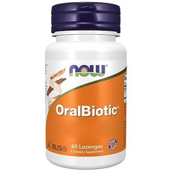 Now Foods, Oralbiotic, avec Streptococcus Salivarius, 60 Pastilles, Testé en Laboratoire, Sans Gluten, Sans OGM, Végétarien, Sans Soja