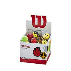 Wilson Box O' Fun Dampeners, Tennis Dampener Unisex-Adult, Multicolore, 100 Pezzi