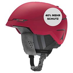 ATOMIC SAVOR AMID skidhjälm i mörkröd storlek L – unisex för vuxna – 360° fitsystem – överlägset stötskydd – Aircon ventilationssystem – huvudomkrets 59–63 cm