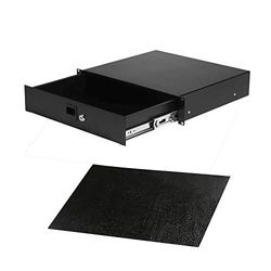 Infitronic INRS212-19 - Cajón de Acero para Rack/Documentos/cajón de Documentos con Cerradura de extracción Completa, Color Negro (2HE)