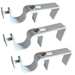 The NoNo Bracket Company Outside Mounted Blinds Curtain Rod Bracket Attachment Brown