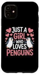 Loves Penguins Just A Girl Who Loves Penguins Bird Magician Case for iPhone 11