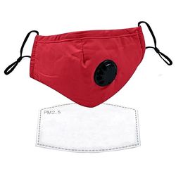 Triplast Red Washable Face Masks With Filters Adjustable And Reusable Cotton Face Mask | Banana Style_TPWASHRED5