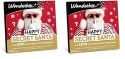 Wonderbox Happy Secret Santa - Coffret Cadeau Idée Cadeau Multi Activités (Lot de 2)