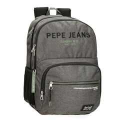 Pepe Jeans Edmon Mochila para portátil 15,6" Doble Compartimento Gris 33x46x15 cms Poliéster by Joumma Bags