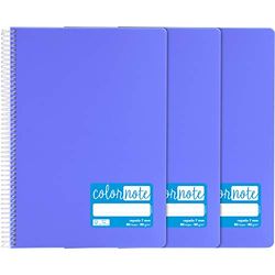 Grafoplás 98523264 notitieboeken A4, gelinieerd, 80 vellen, 90 g, lavendel, polypropyleen, serie ColorNote