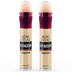 Maybelline New York - Lot de 2 Anti-cernes/Correcteur Fluide - Instant Anti-Age L’Effaceur - Teinte : Beige Rosé (01) - 2x 6,8 ml