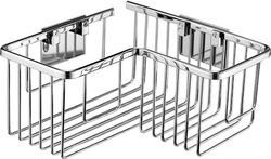 Mediterranea del Baño Porte-savon d'angle en grille chromée à coller sans trous