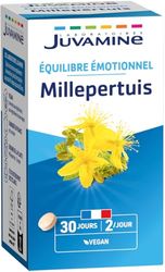 JUVAMINE - Millepertuis - Equilibre et Bien Etre Emotionnel - Soutient la Relaxation et le Bien-être Mental et Physique, Maintien d'un Sommeil Sain - 60 comprimés - Fabriqué en France