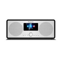 Panasonic RF-D40EGK-K Radio de Internet y Dab+/FM con Bluetooth, 6 W, Altavoces de 7,5 cm, LCD a Color TFT de 2,4", Alarma y Temporizador de Apagado, Mando a Distancia, USB, Wi-Fi, Negro