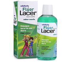 FLUOR - Flúor Lacer 500 ml, Colutorio Diario, Sabor Menta, para Niños, Previene Alteraciones Bucales, Aplicación Tópica, Reduce la Prevalencia de Caries