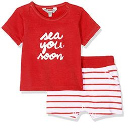 Kanz Set 2tlg. (t-Shirt 1/4 Arm + Shorts) Conjunto, (Flame Scarlet|Red 2550), 3 Mes para Bebés