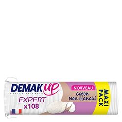 Demak'Up Expert Disques Cotons à Démaquiller 100% Fibres de Coton Naturelles, 108 Cotons