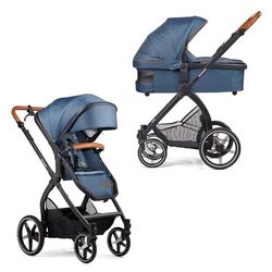 Gesslein Kinderwagen FX4 Set Life met babybadje, Panorama Relax (kinderwagen 3-in-1, lig- en zitoptie, vloerventilatie, individueel instelbaar, kleine pakmaat, handrem)