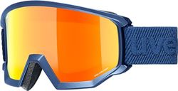 uvex Masque de ski athlétique CV pour adulte - Contraste - Bleu marine mat/orange/vert - Taille unique