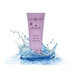 CHIARA AMBRA® SVART FOREST ren kroppslotion med krokusextrakt, fuktgivande, förnyar hudens spänning, naturkosmetik, natrue-certifierad, tillverkad i Tyskland, vegan, innehåll: 200 ml
