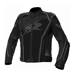 Spyke Kurtka motocyklowa z tkaniny Aragon GT Dry Texno, kolor czarny, rozmiar 54