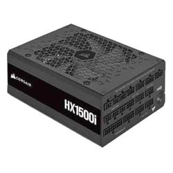 Corsair HX1500i Volledig modulaire ATX-voeding met ultralaag geluidsniveau - ATX 3.1 & PCIe 5.1-compatibel - Vloeibare dynamische lagerventilator - CORSAIR iCUE-software-compatibel - 80 PLUS