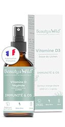 Beauty & Wild VITAMINE D3 VÉGÉTALE | 2 spray = 2000UI | Immunité & Santé des Os et des Dents | VITAMINE D3 VÉGAN | Enfants & Adultes | Flacon spray | 5 mois de cure | 20ml | MADE IN FRANCE