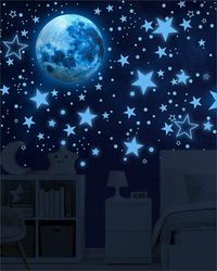 Noa Home Deco Autocollants Lumineux,1049 Pcs Étoiles Phosphorescentes-gomettes Autocollantes Enfant, Plafond,stickers Fluorescents Décoration Plafond Chambre D'enfant,Azul