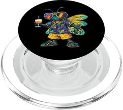 Divertidas vacaciones de verano libélula PopSockets PopGrip para MagSafe
