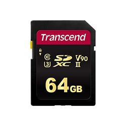 Transcend SDC700S – Tarjeta SD 64 GB Clase 10, UHS-II, U3, V90 (Lectura hasta 285 MB/s, Escritura hasta 180 MB/s)