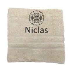 Asciugamano personalizzato con nome splendidamente ricamato Asciugamano da bagno Asciugamano in cotone 100% Asciugamano da bagno con nome (140 x 70 cm, Auto)