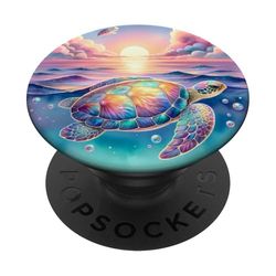 Sea Turtle Phone Grip Beach Cell Phone Pop Out Button Holder PopSockets PopGrip Adhésif