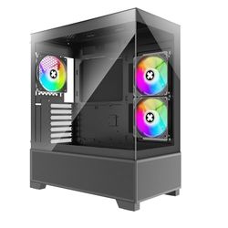 Xilence X218.ARGB X218.ARGB XILENT Beam Gaming PC Carcasa para PC, 3 Ventiladores ARGB PWM, ATX Midi Tower Case, Acuario, Alto Flujo de Aire, gestión de Cables optimizada, PWM/ARGB Control Board