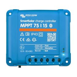 Victron Energy SmartSolar MPPT 75V 15 amp 12/24-Volt Regolatore di Carica Solare (Bluetooth)