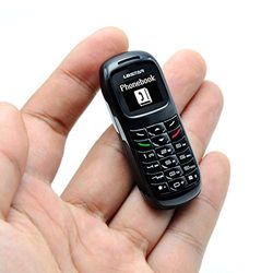 Hipipooo Mini teléfono BM70, Mini Marcador inalámbrico, Auriculares Bluetooth, Negro