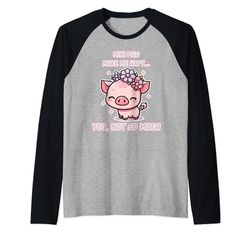 Los mini cerdos me hacen feliz, tú no tanto | Funny Mini Pig Camiseta Manga Raglan