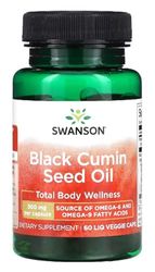 Swanson - Black Cumin Seed Oil 500mg | Essential Fatty Acids for Immune & Inflammatory Balance | Cold-Pressed - 60 Softgels