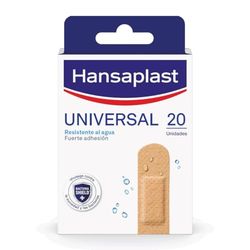Hansaplast Funcionalidade universal que repele a água, pensos adesivos fortes e respiráveis, tiras adesivas para feridas menores, 20 unidades