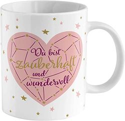 GRUSS & CO Tazza magica con motivo Magica, in porcellana, 35 cl, con scritta, confezione regalo, regalo divertente, sorpresa | 47056