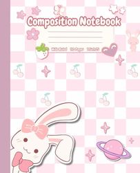 Pink Composition Notebook: Adorable Kawaii Aesthetic Pink Composition Notebook – Perfect for School, College, Journaling, and Everyday Notes for Teen ... Pages - Girly Wide-Ruled, 7.5 x 9.25 Inches.