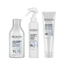 REDKEN Acidic Bonding Concentrate Shampoo, Lightweight Liquid Conditioner & Leave In TRIO