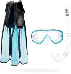 Cressi Rondinella Bag Set Set Pinne, Maschera e Snorkel, Unisex – Adulto, Acquamarina, 41/42