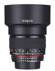 Rokinon Lente asférica F1.4 de 85 mm para Nikon Ae con Chip automático