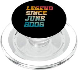Leyenda desde junio de 2006, divertida, retro, 19 cumpleaños PopSockets PopGrip para MagSafe