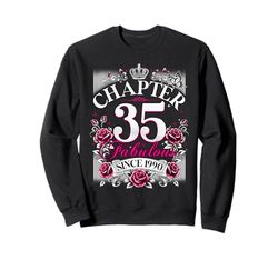 Womens Chapter 35 Fabulous Since 1990 35th Birthday Design Felpa