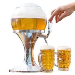 InnovaGoods Ball Dispensador de cerveja refrigerada, PMMA, prateado, 24 x 24 x 42 cm