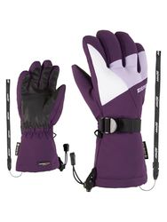 Ziener Guanti da sci LANI per bambini, impermeabili, traspiranti, viola scuro, 4,5